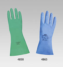 Blaue, leichte Nitril-Schutzhandschuhe MAPA, 30 cm lang