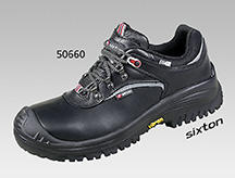 BauSicherheitshalbschuhe SIXTON aus Rindsleder, Kunststoffkappe, VIBRAM-Sohle