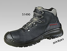 Bau-Sicherheitsschuhe SIXTON aus schwarzem Rindsleder, PU-Sohle