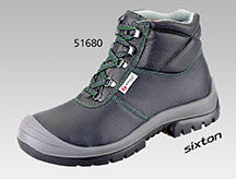 Bau-Sicherheitsschuhe SIXTON aus schwarzem Rindsleder, PU-Sohle