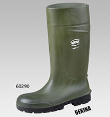 Arbeitsstiefel BEKINA aus olivgrünem Polyurethan, Trikotfutter