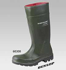 Arbeitsstiefel DUNLOP aus olivgrünem Purofort Trikotfutter