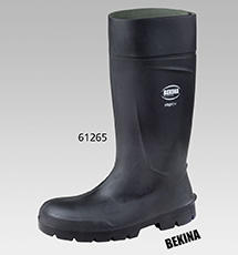Bau-Sicherheitssstiefel BEKINA aus schwarzem Polyurethan