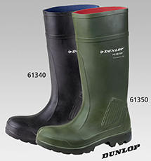 Bau-Sicherheitsstiefel DUNLOP aus schwarzem Purofort