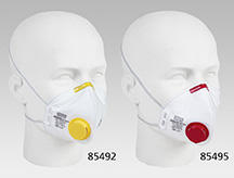 Faltbare Partikelmaske MSA-2121 P2 aus Vliesstoff, Ausatemventil, Gummibänder, 15 Stk/Schachtel