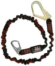 Moderne Falldämpfleine VERTIQUAL, schwarz-orange, 45mm breit, Länge 1.50 m