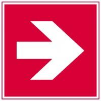 Selbstklebendes Folien-Schild 150x150 mm ####Richtungspfeil nach links/rechts####