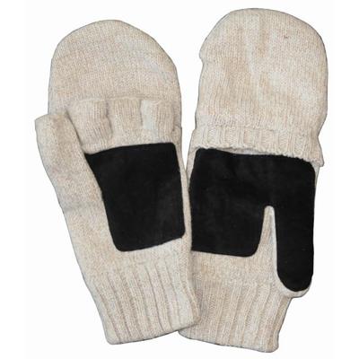 Wollhandschuh, beige, Fäustling mit