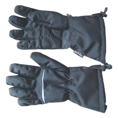 Winter-Motorradhandschuh, schwarz