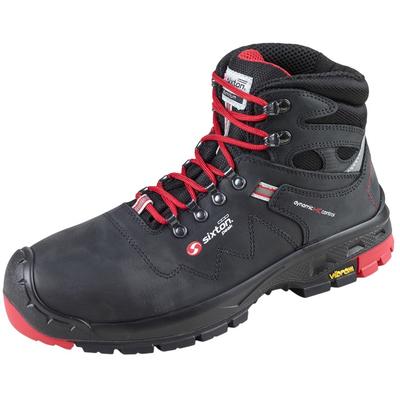 Bau-Sicherheitsschuhe SIXTON aus schwarzem Nubukleder, Gummi (VIBRAM)/PU-Sohle