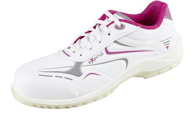 Damen-Sicherheitshalbschuhe EXENA aus weissem Material Micro-Dry, PU-Sohle